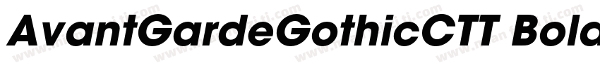 AvantGardeGothicCTT Bold字体转换